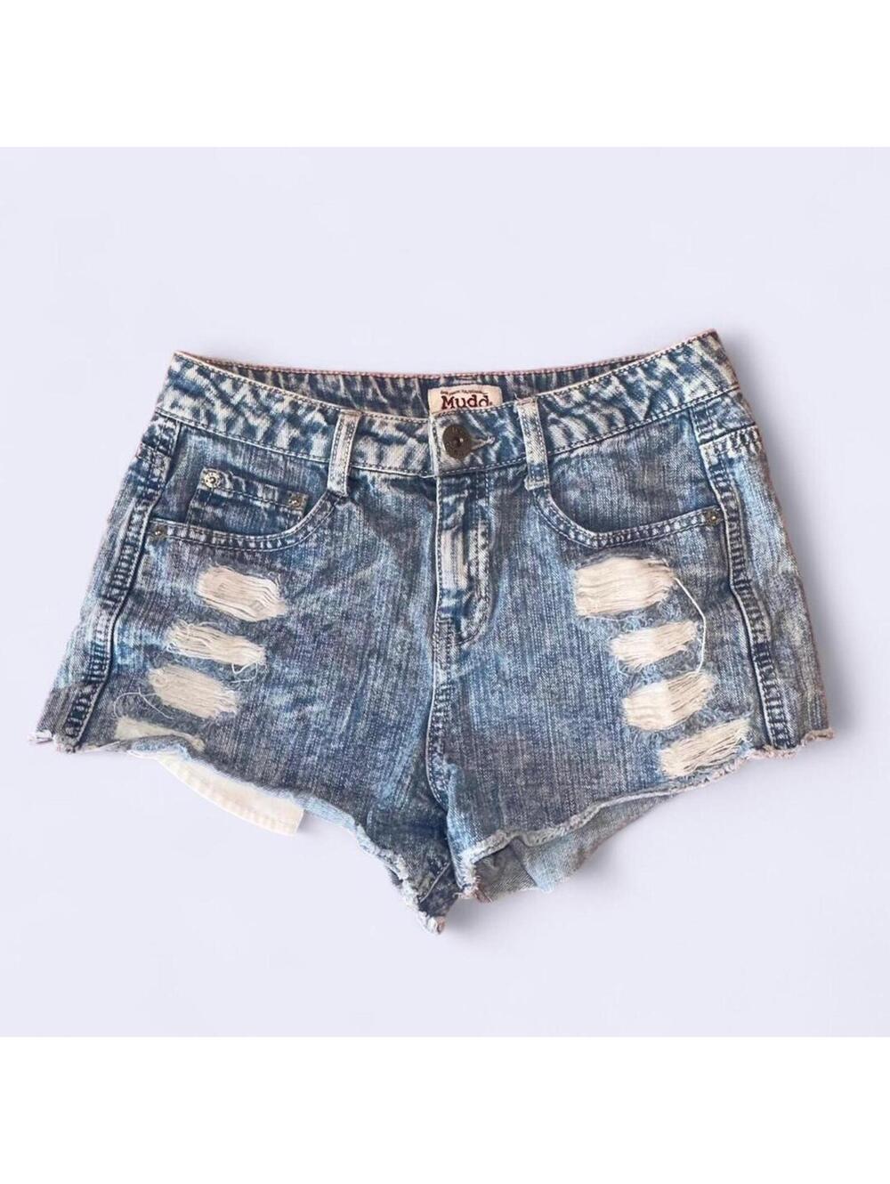 y2k Mudd denim short shorts, size 3